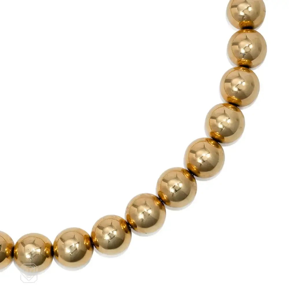 1930s gold bead necklace