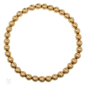 1930s gold bead necklace