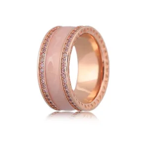 925 Sterling Silver Ring for Women Hearts Silver Enamel Clear CZ Lady Rose Gold fit Lady Jewelry
