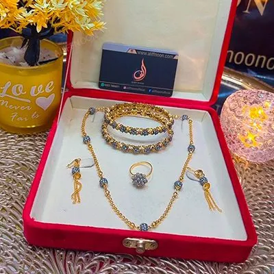 Ball Mala with Diamond Cut Bangles