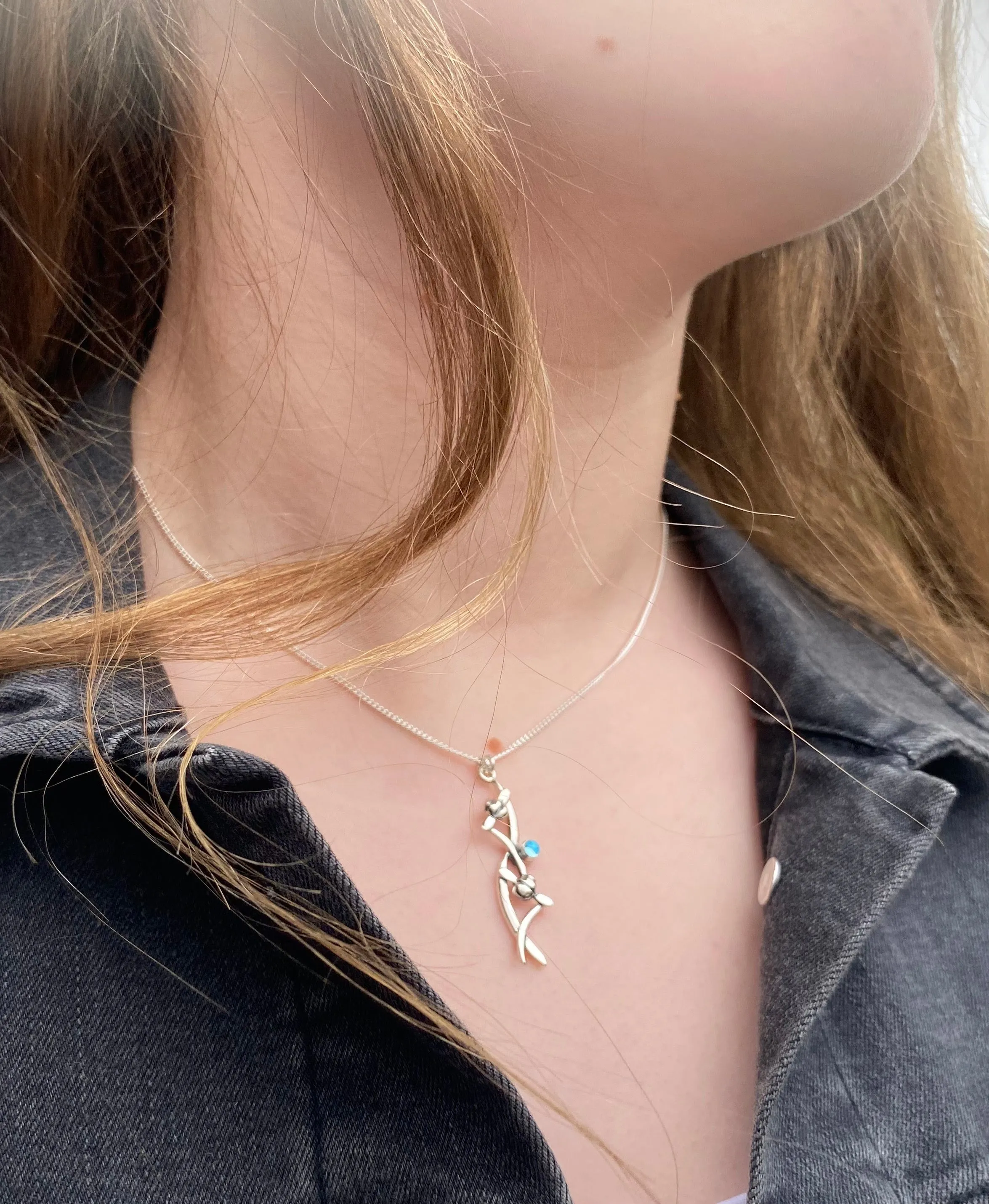 Beach Grass Long Pendant