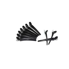 Beautopia Nylon Aluminium Clips - Black - 12pk