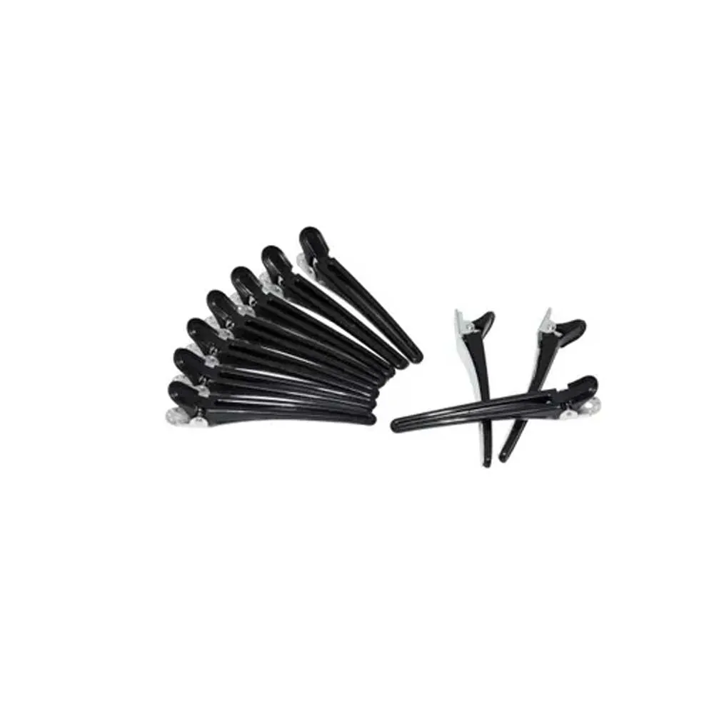 Beautopia Nylon Aluminium Clips - Black - 12pk
