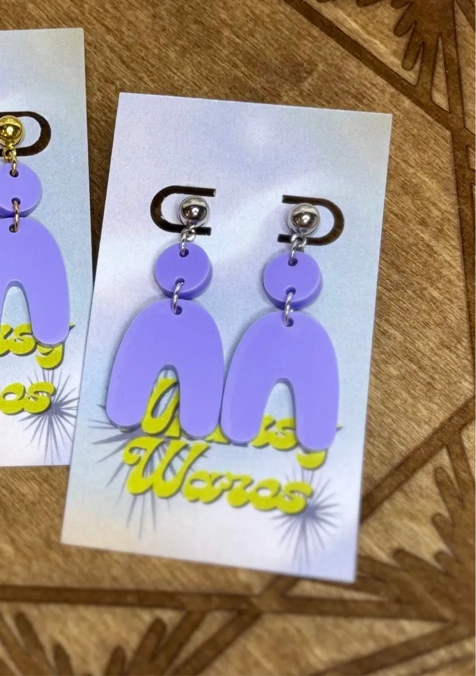 Bubble Arch Double Dangles - Acrylic Earrings