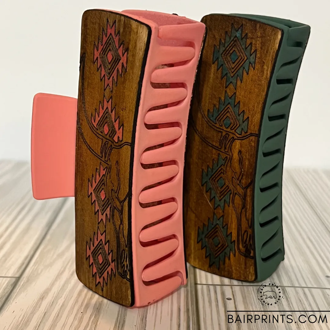 Bull Leather Hair Clip