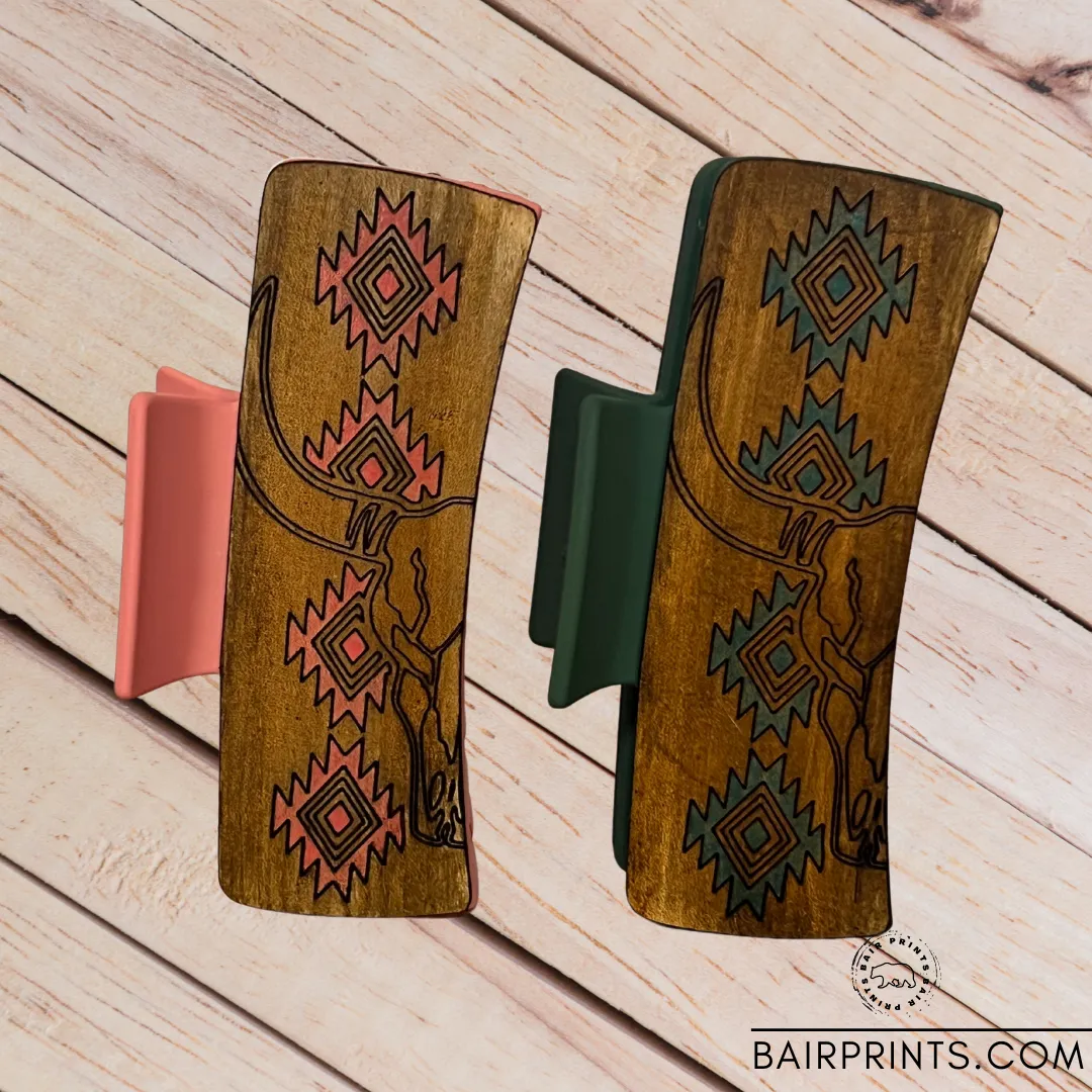 Bull Leather Hair Clip