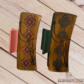 Bull Leather Hair Clip