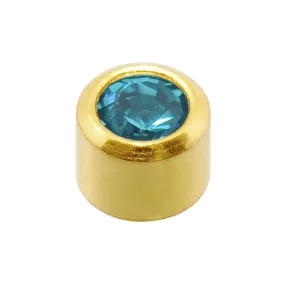 Caflon Birthstone Ear Piercing Studs Gold December