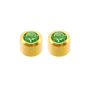 Caflon Birthstone Ear Piercing Studs Gold May