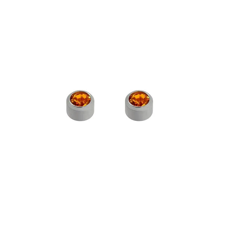Caflon Birthstone Ear Piercing Studs Silver November