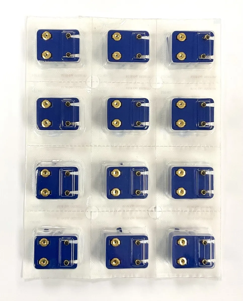 Caflon Black Onyx Gold Ear Piercing Studs 12 Pack