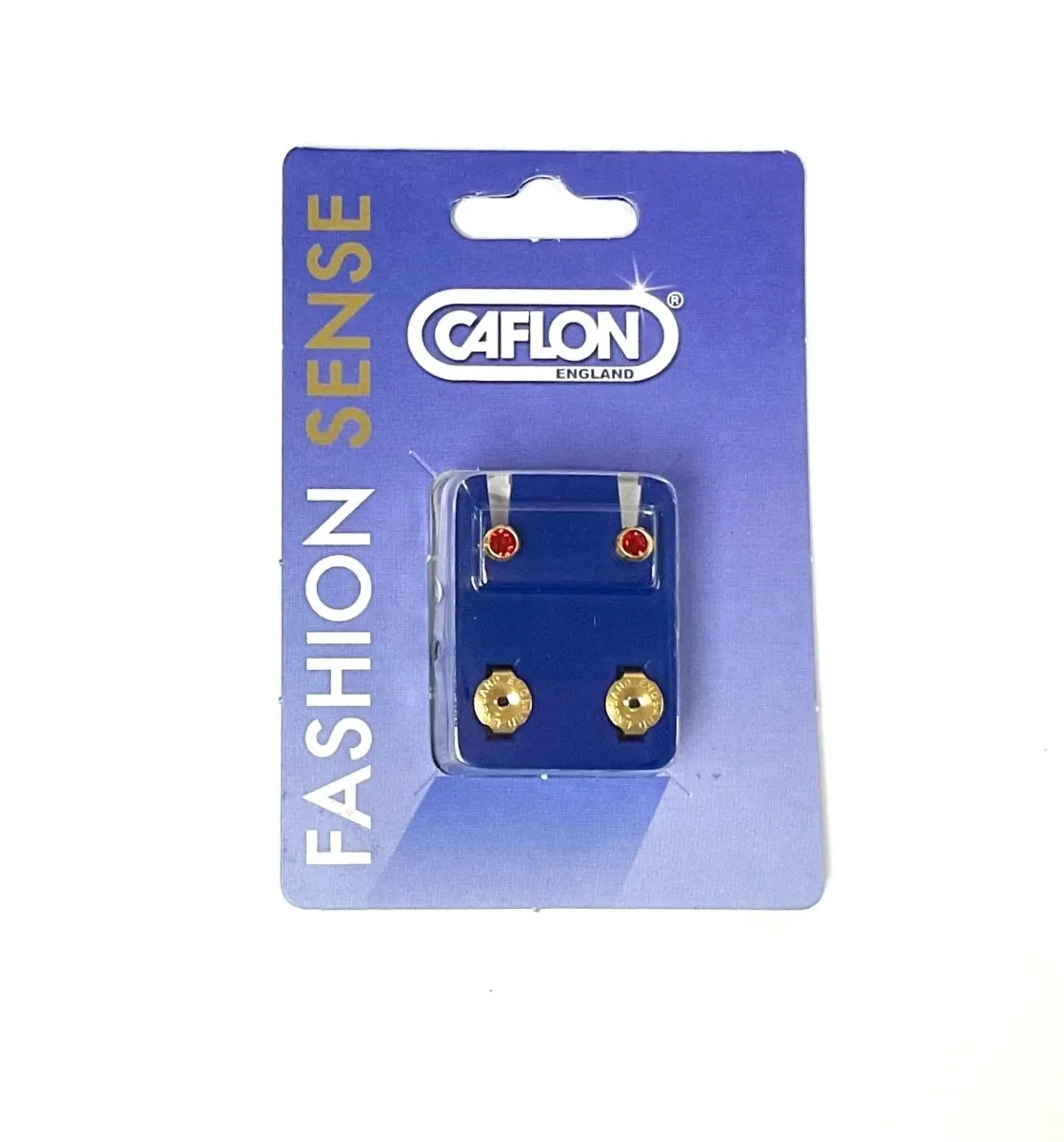 Caflon Gold Birthstone Ear Piercing Studs July