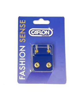 Caflon Gold Birthstone Ear Piercing Studs November
