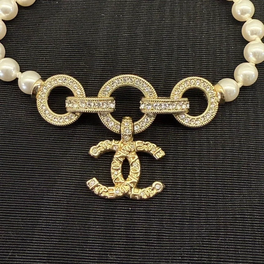 Chanel Pearl Gold Bracelet 16-20cm