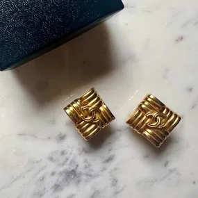 Chanel Vintage Coco Mark Earrings