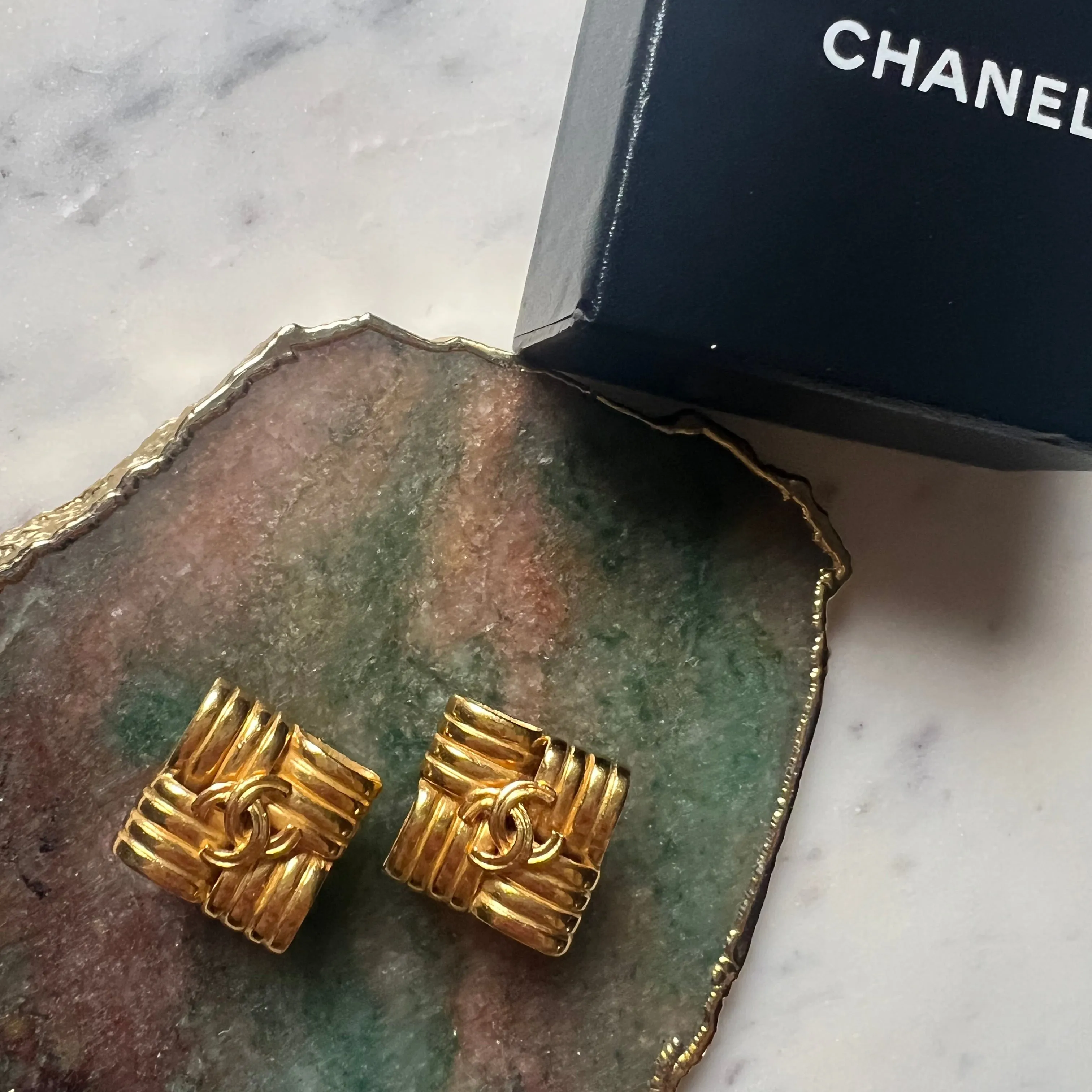 Chanel Vintage Coco Mark Earrings