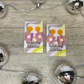 Daisy Drizzle Flower Drop Dangles - Acrylic Earrings