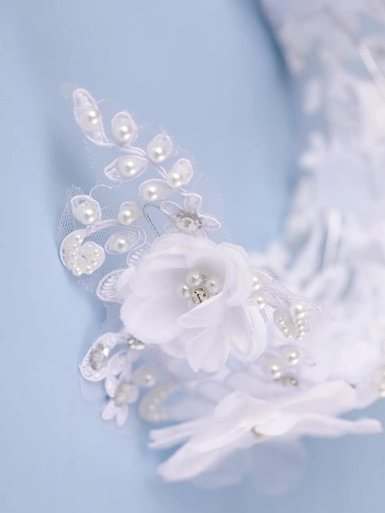 Flower Decor Faux Pearl Detail Bridal Headwear Elegant Tiaras