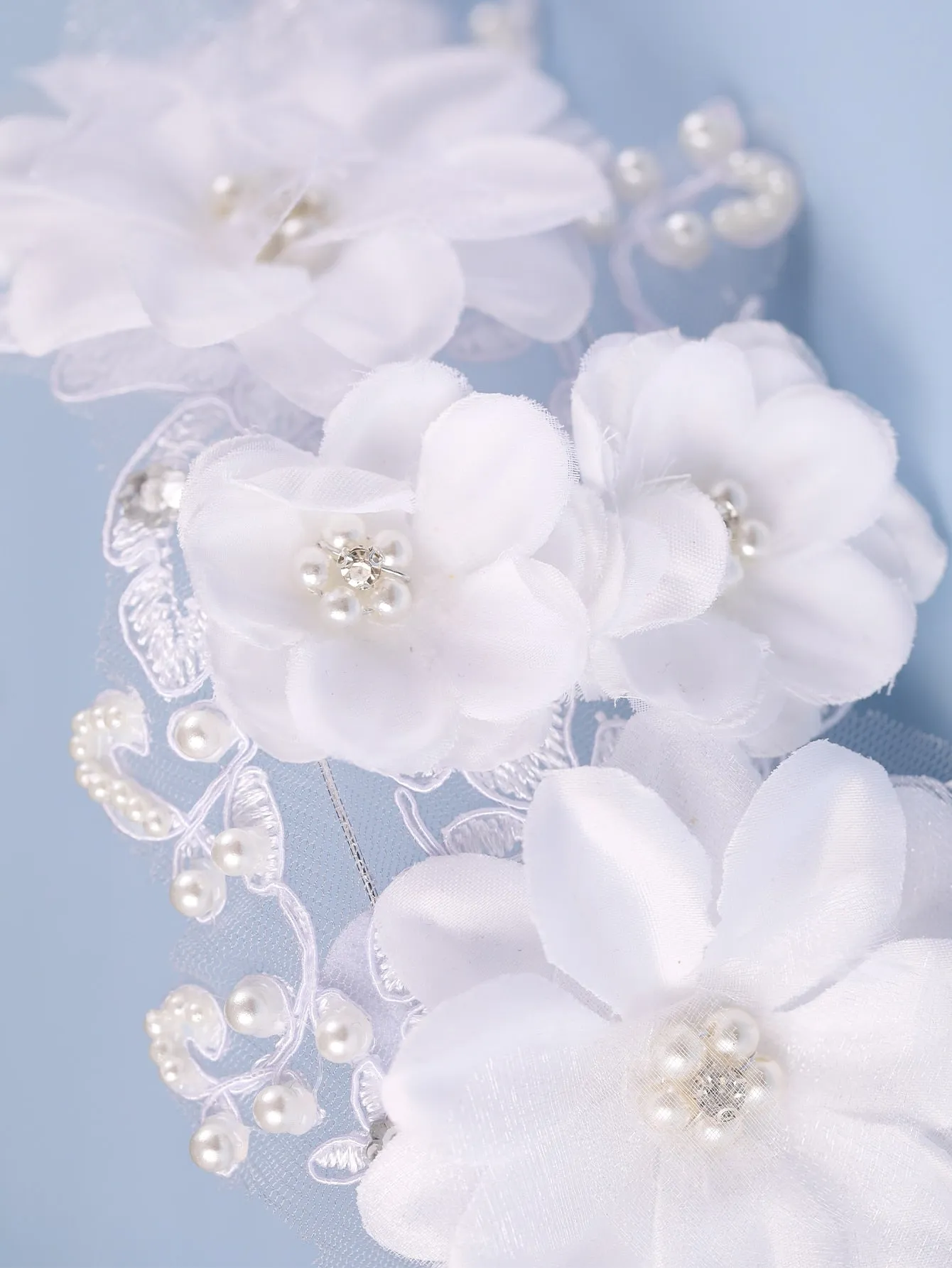 Flower Decor Faux Pearl Detail Bridal Headwear Elegant Tiaras