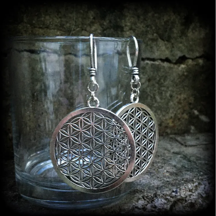Flower of Life earrings-Mandala earrings