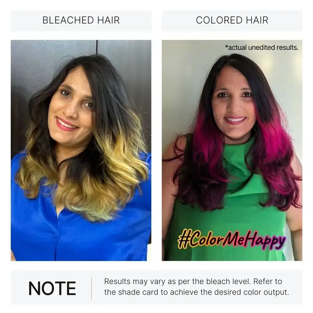 Fuchsia Pink DIY Combo : Hair Bleach Kit   Semi Permanent Hair Color