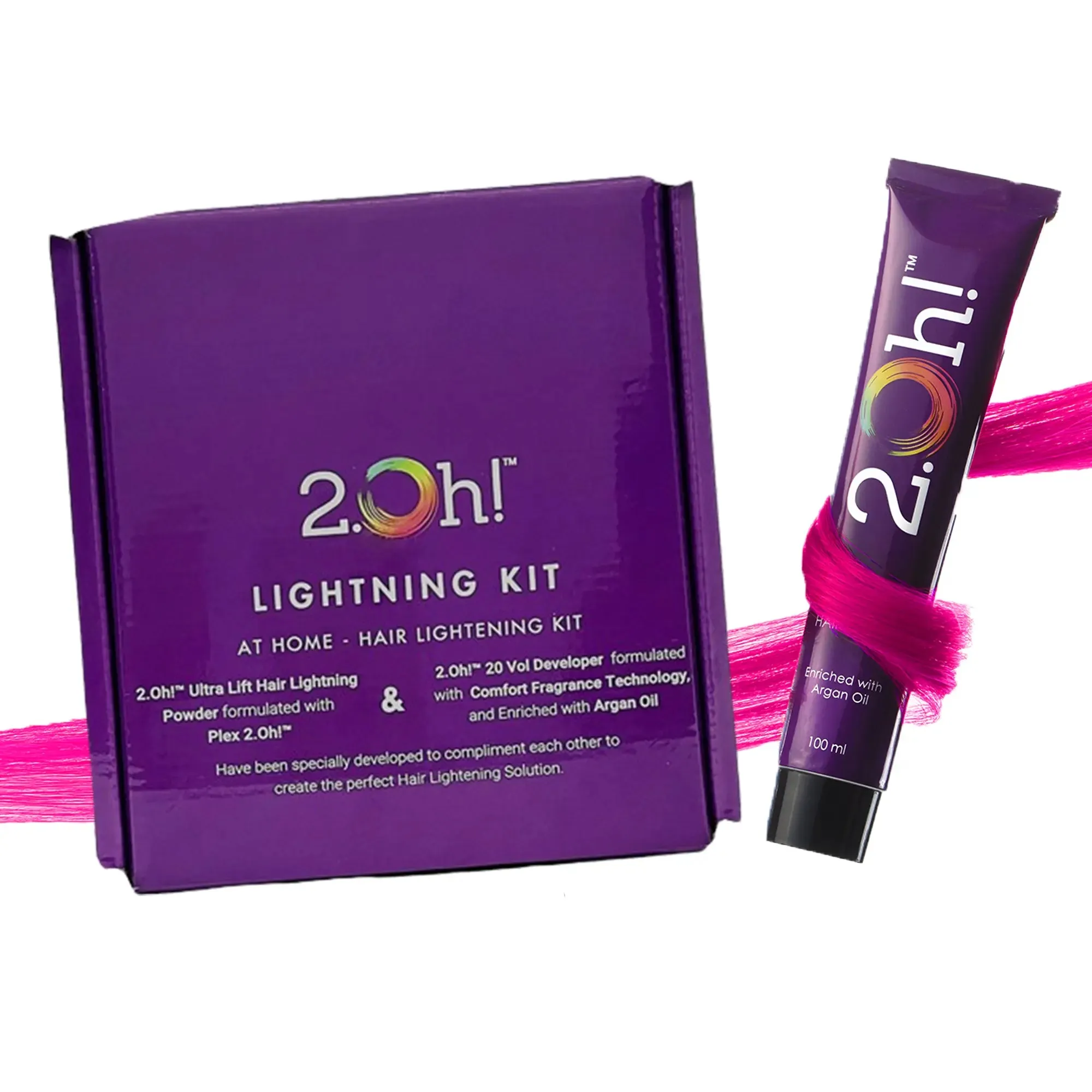 Fuchsia Pink DIY Combo : Hair Bleach Kit   Semi Permanent Hair Color