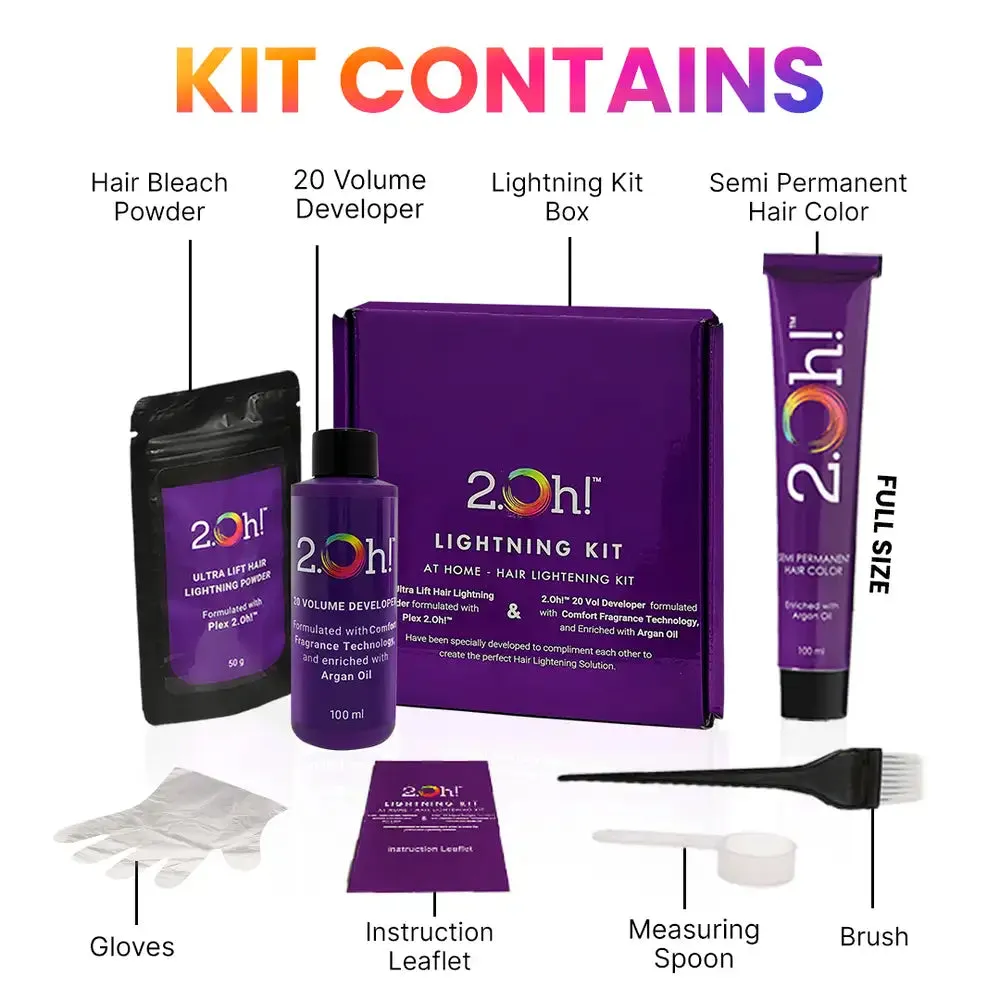 Fuchsia Pink DIY Combo : Hair Bleach Kit   Semi Permanent Hair Color