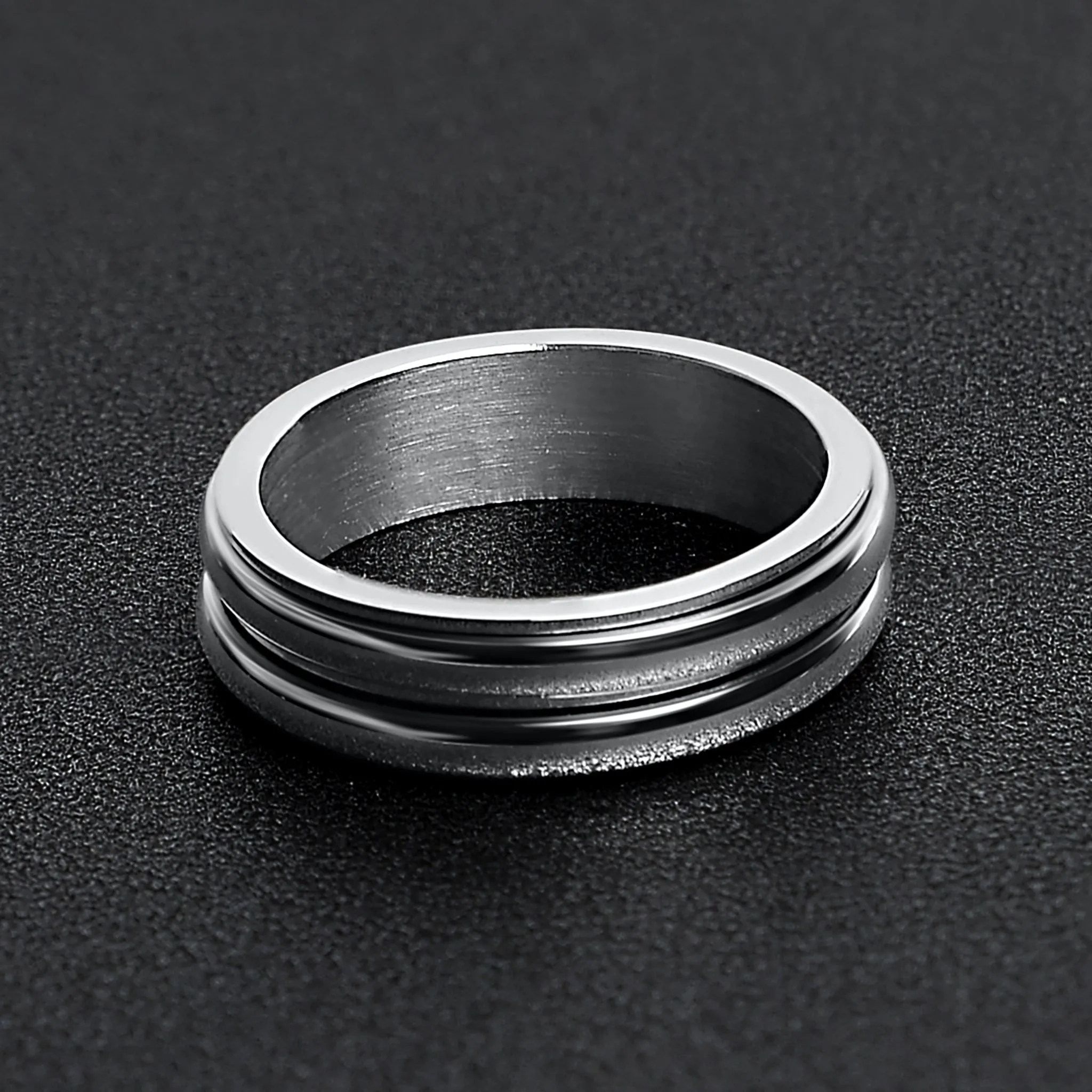 Highly Polished Stainless Steel Grooved Spinner Center Ring / SRJ2416