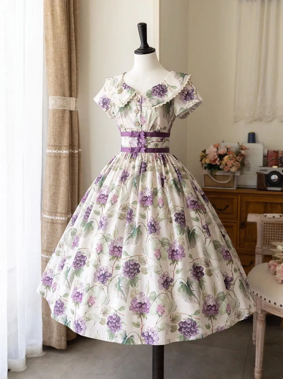 Mark Retro Lolita Flower Waist Dress