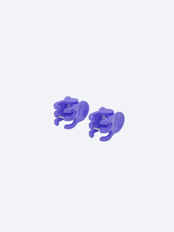 Mini Claw Clip Hoop Earrings: Fig