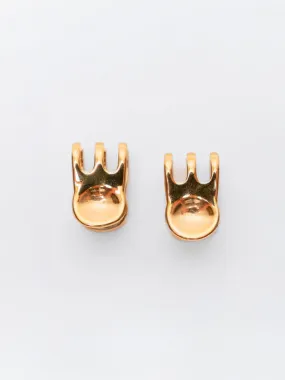 Mini Claw Clip Hoop Earrings: Gold