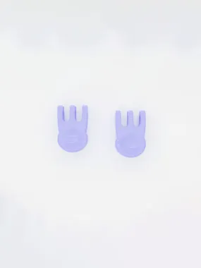 Mini Claw Clip Hoop Earrings: Lavender