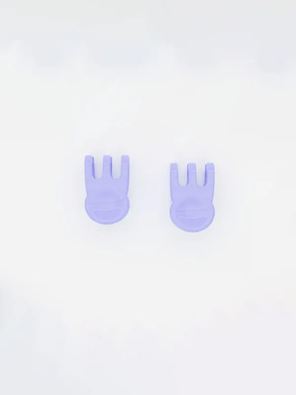 Mini Claw Clip Hoop Earrings: Lavender