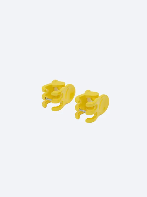 Mini Claw Clip Hoop Earrings: Lemon