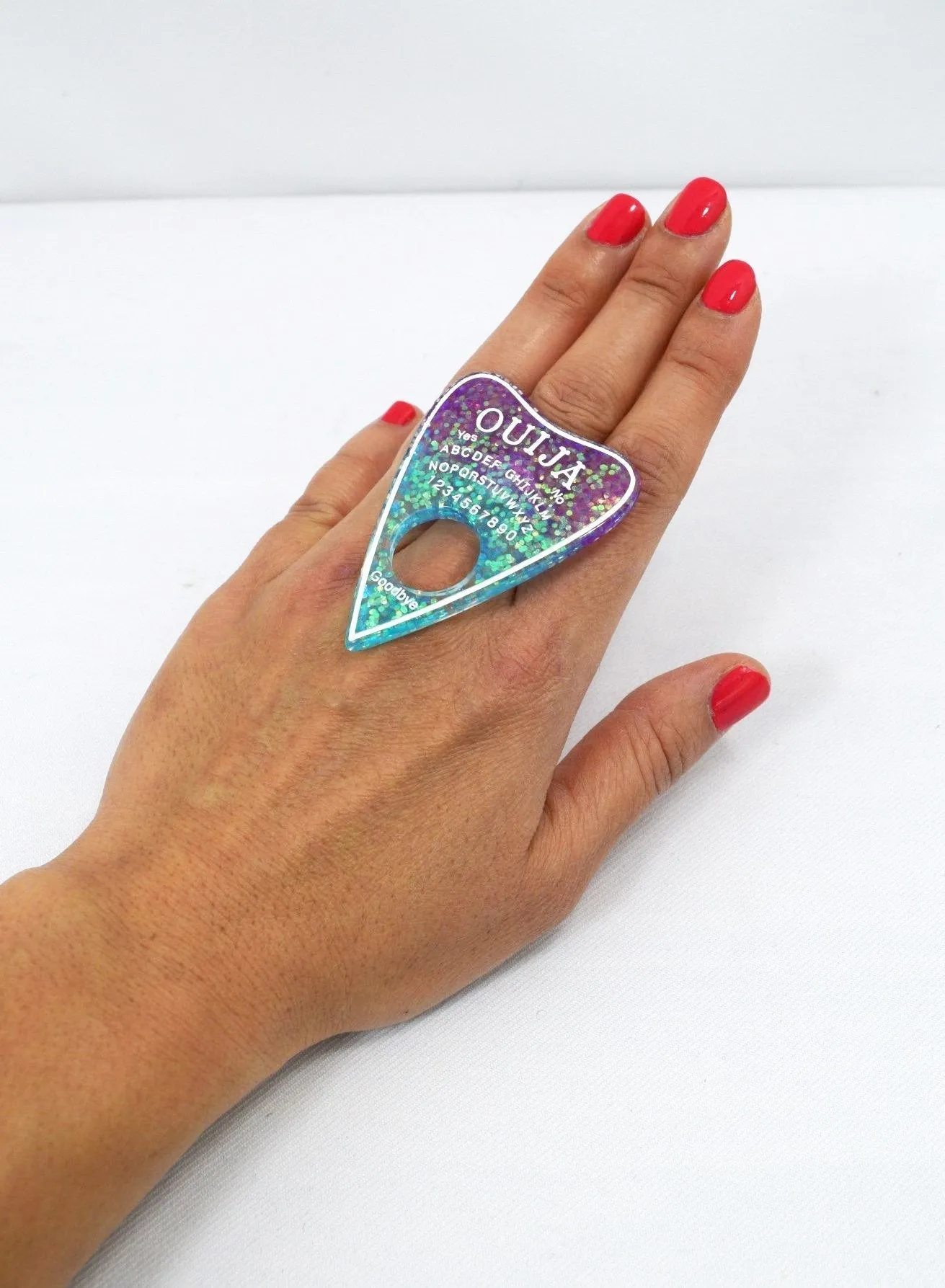 Ouija Board Planchette Pastel Goth Nu-goth Ring