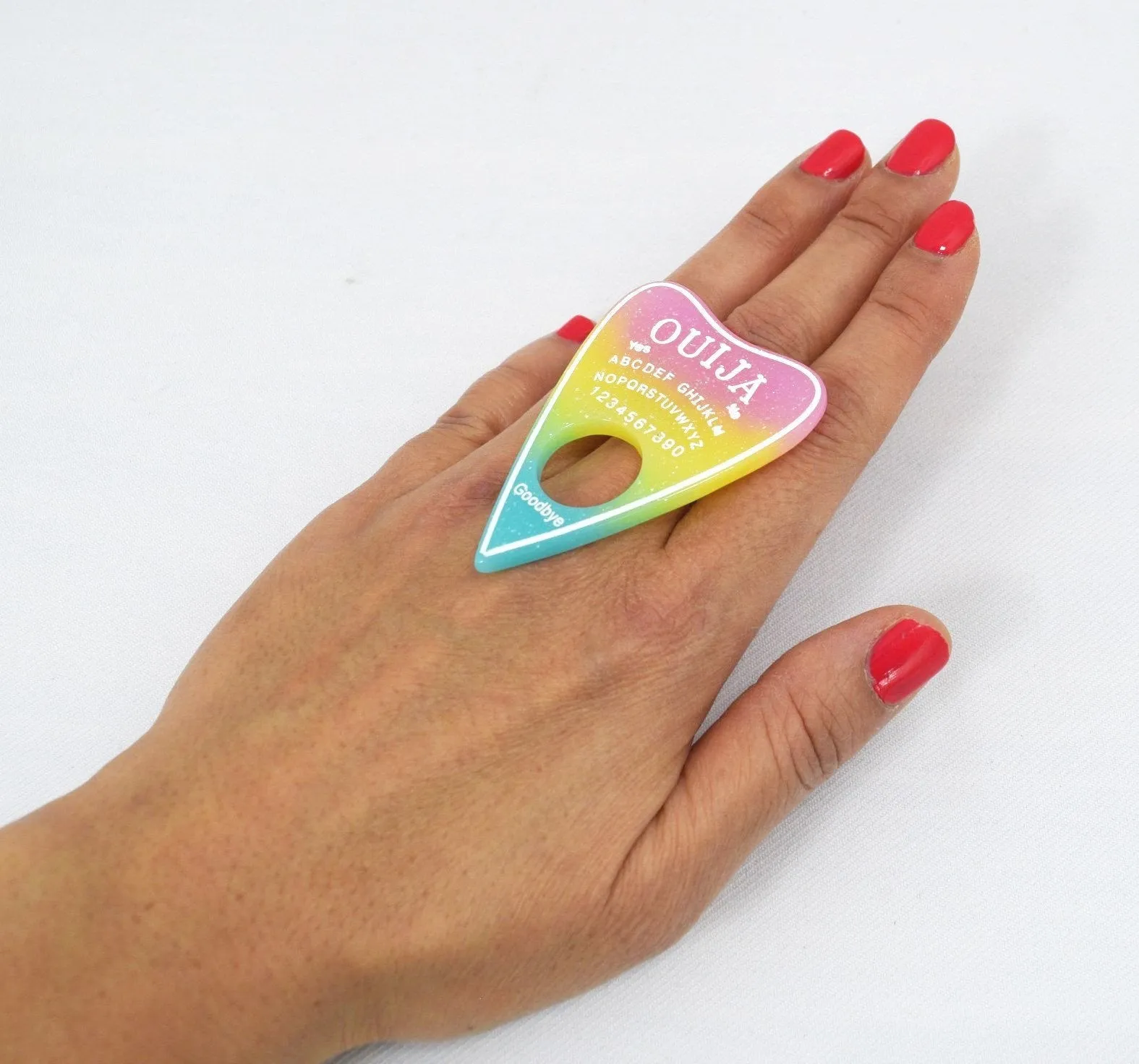 Ouija Board Planchette Pastel Goth Nu-goth Ring