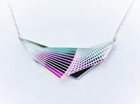Outrun aesthetic graphic necklace.