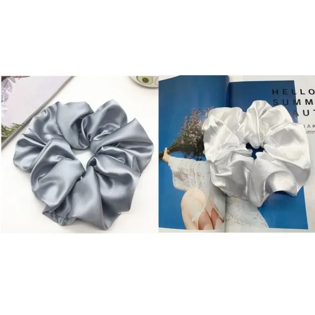 Oversized Scrunchies Big Rubber Hair Ties Elastic Hair Bands
