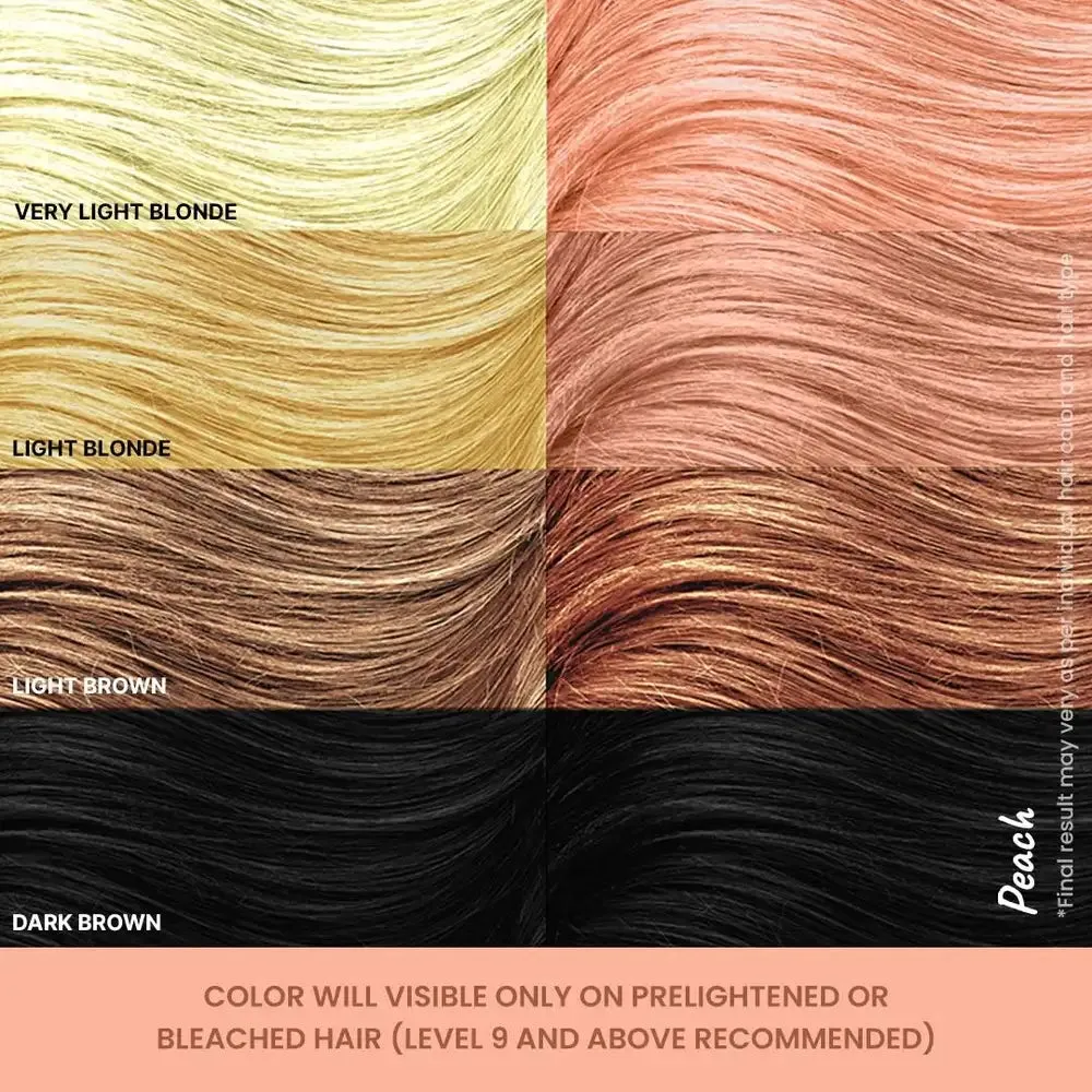 Peach DIY Combo : Hair Bleach Kit   Semi Permanent Hair Color