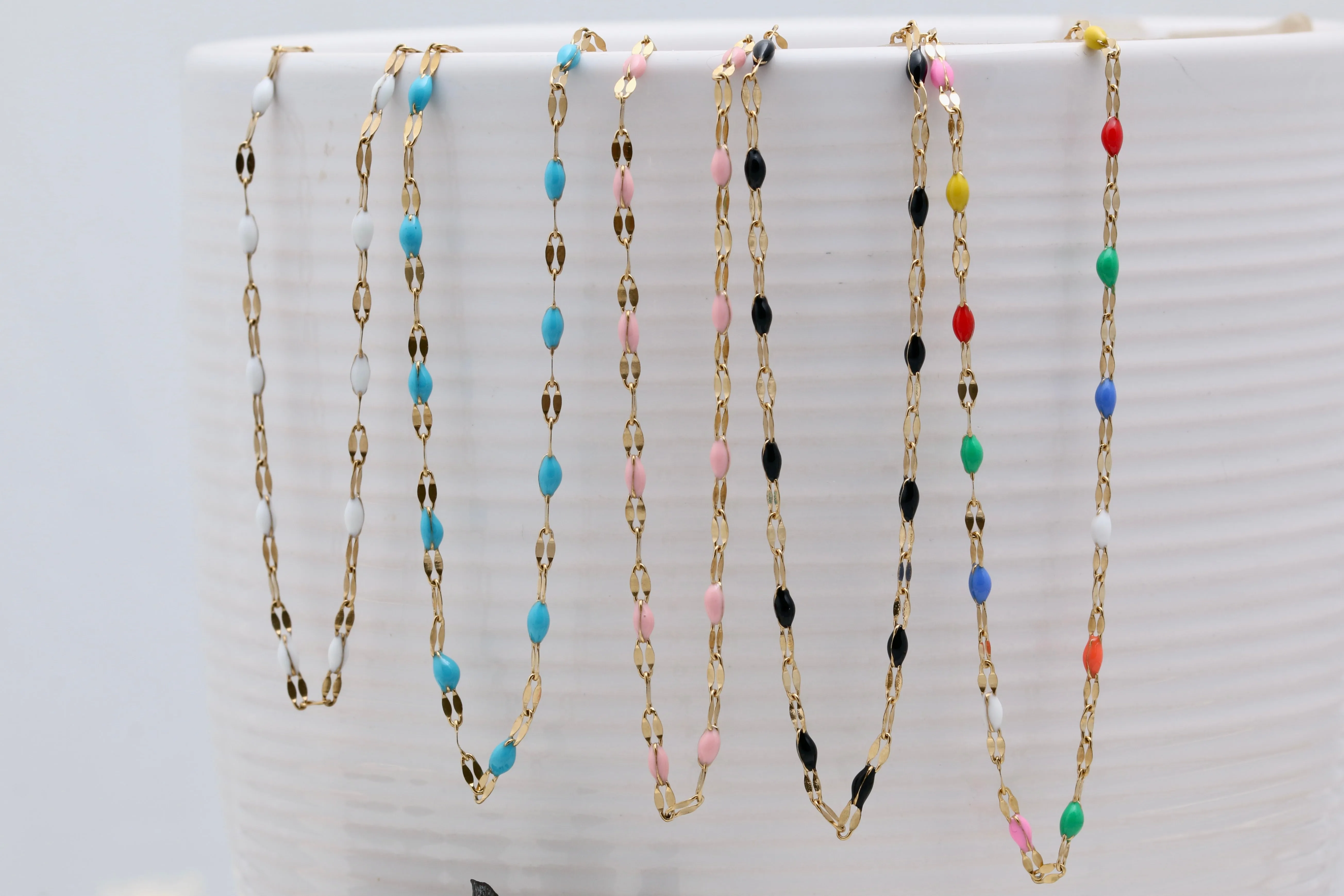 Sequence Enamel Necklaces