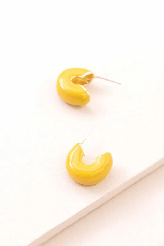 Simple Modern Mini Wide Fashion Hoop Earrings