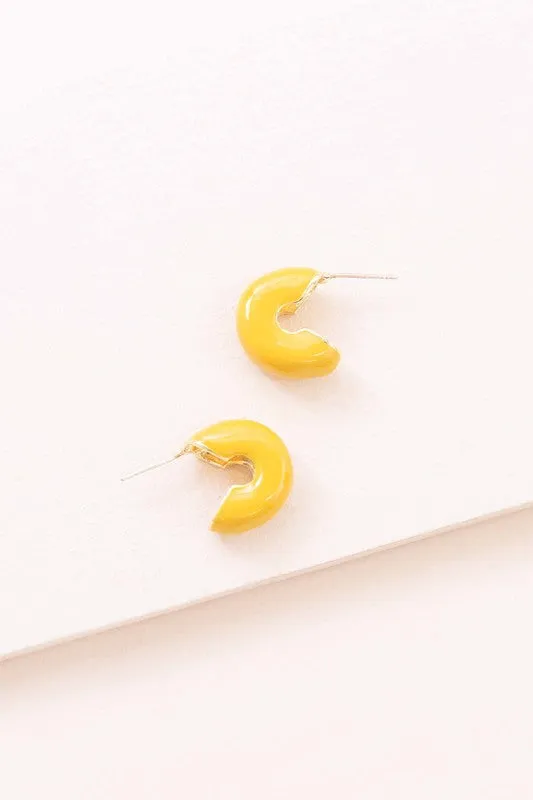 Simple Modern Mini Wide Fashion Hoop Earrings