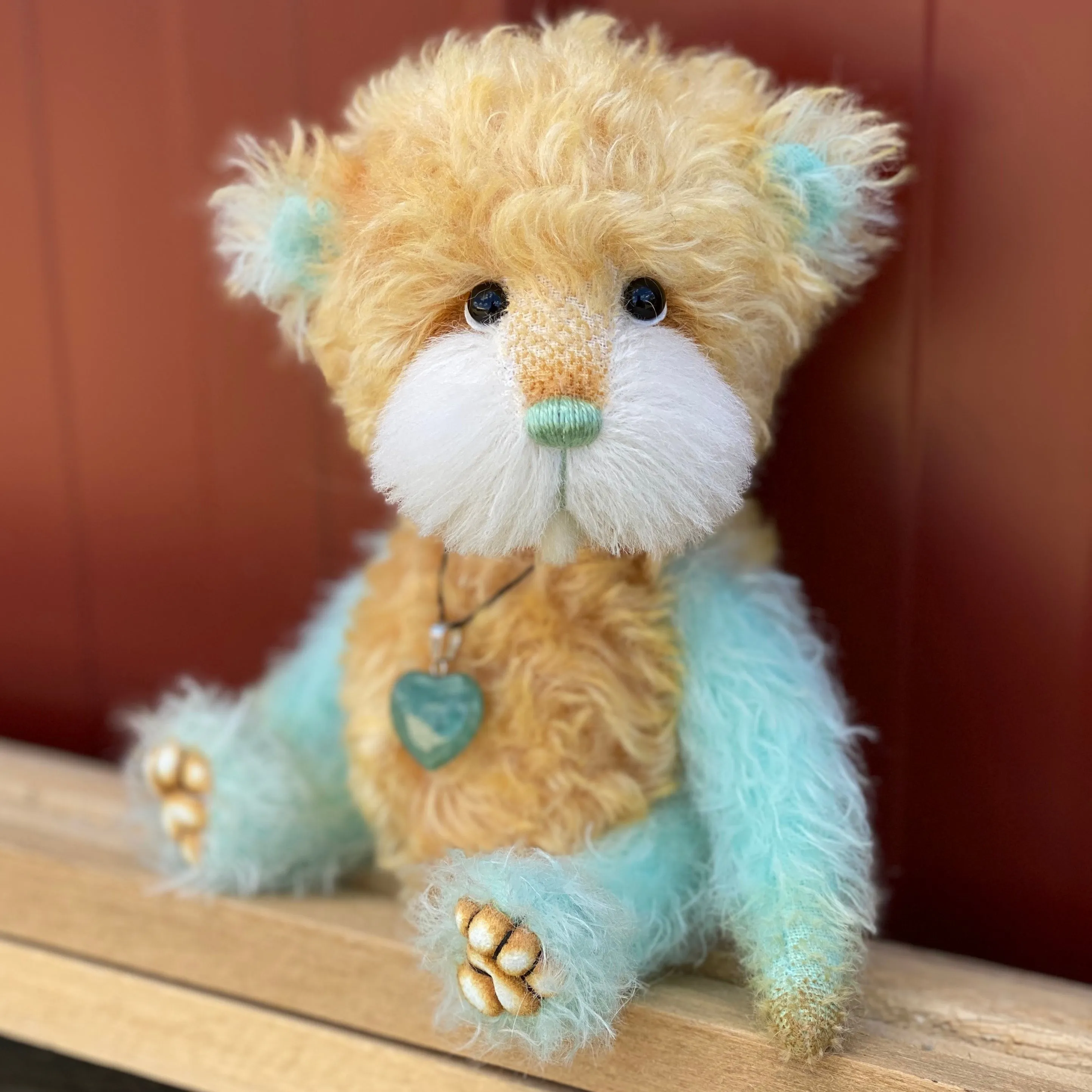 Tac - 8" Hand-Dyed Mohair and Alpaca Artist Bear by Emma's Bears - OOAK in a Limited Series