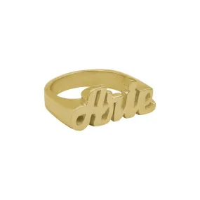 Womens Script Name Ring